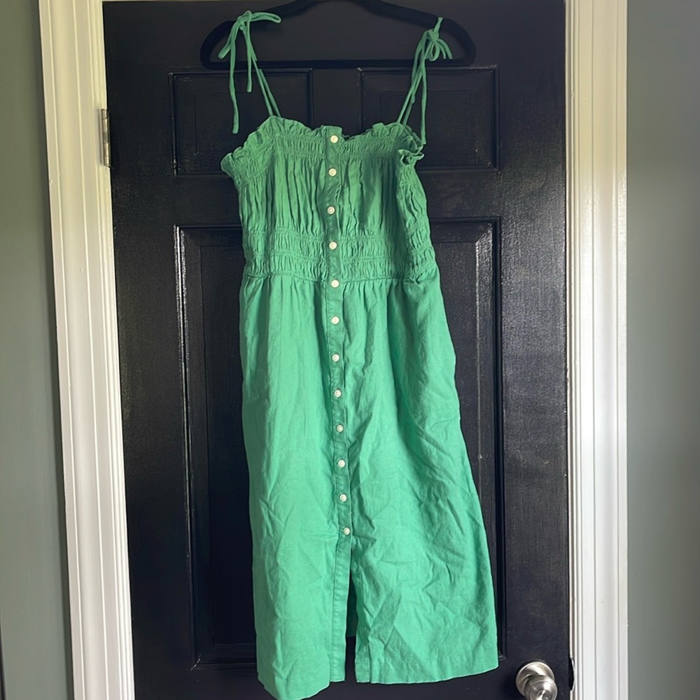 Smocked top midi dress